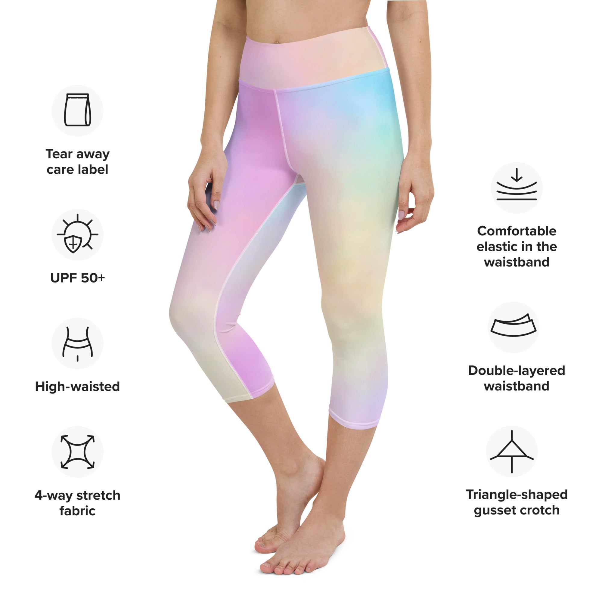 Cotton Candy Yoga Capri Leggings